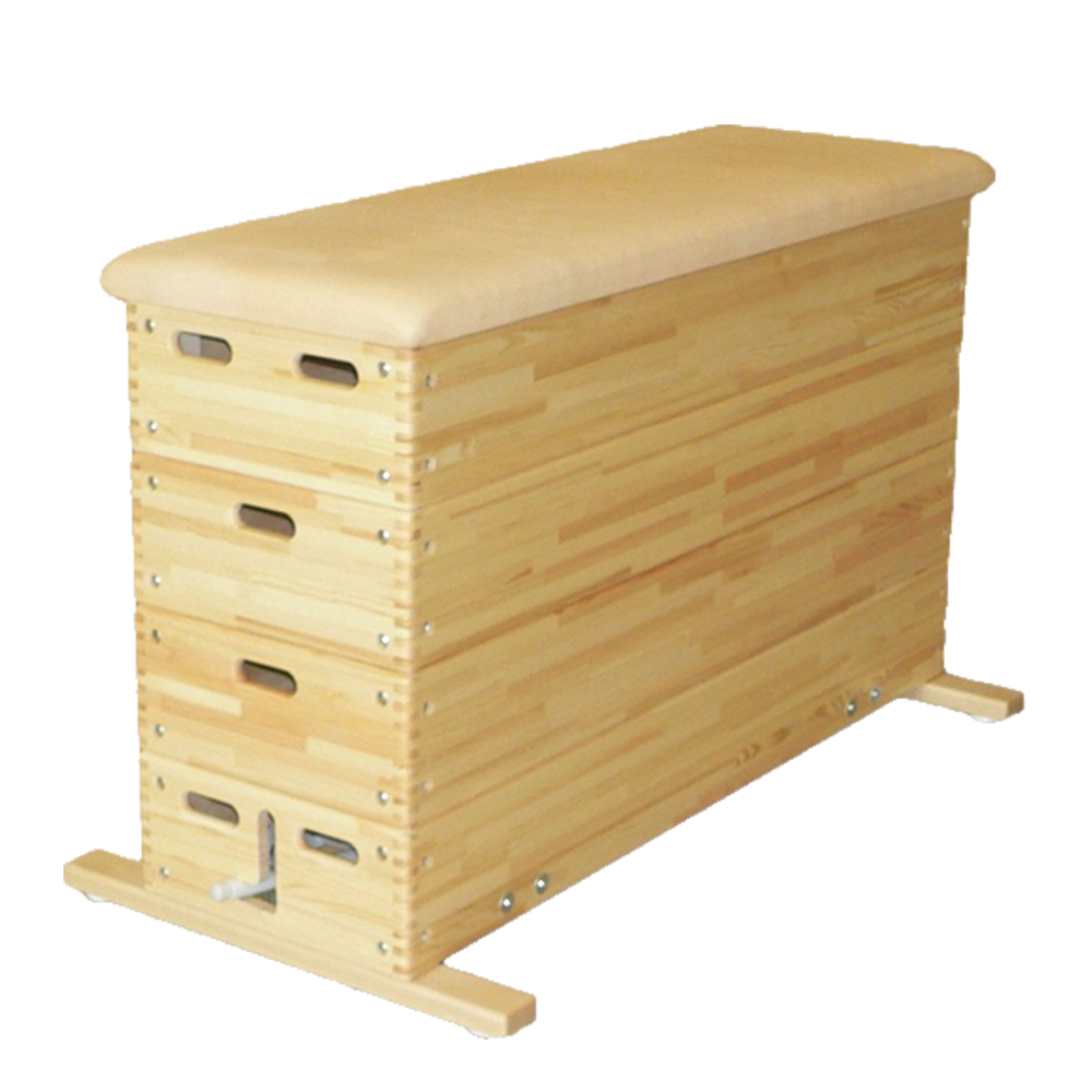 Sprungkästen-4-teilig-1 Hebel aus Massivholz